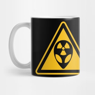 OldSalt Alien Radiation Caution Road Sign Mug